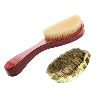 

2 pcs Brush Hair Beard Brush Oil Head Brush Curve Wave Hair Brush-23.8 x 7.3 x 1.5cm x 2cm & 12.6 x 7.1cm