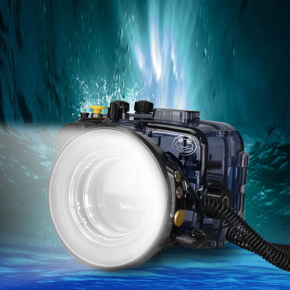 Sea Frogs SL-108 67 мм 40 м подводный водонепроницаемый Дайвинг 7500K видео кольцевой светильник вспышка подводный фотоаппарат фото водонепроницаемый светильник