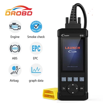 

Launch CR619 OBD2 Scanner Engine ABS SRS ODB2 OBD 2 Airbag Code reader Monitor Rest Automotive Scanner Car Diagnostic Tool