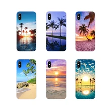 TPU caso para Samsung Galaxy J1 J2 J3 J4 J5 J6 J7 J8 Plus 2018 de 2015 de 2016 a 2017 escena de playa de verano al atardecer en la palma del mar