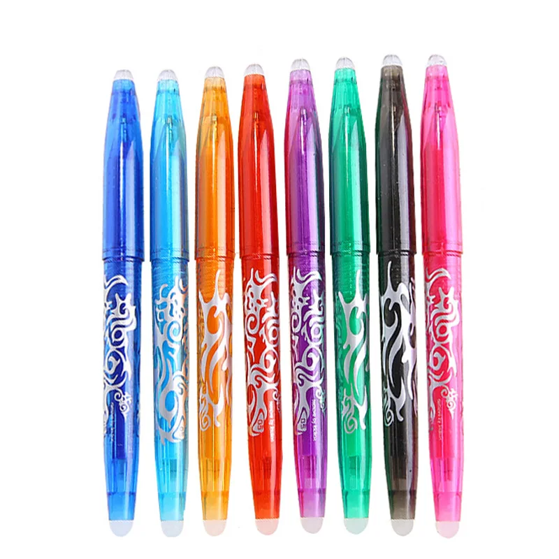 8PCS /Set Erasable Pen Set Colorful 8 Colors Gel Pens For School Creative Drawing Tools Student Writing Point 0.5mm Stationery