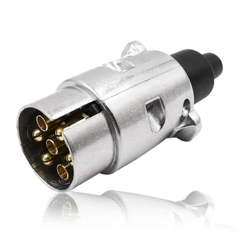 

Protector European Standard Electric Durable Trailer Socket Accessories 12V Towing Adapter Plugs 7 Pin Connector Aluminum Alloy