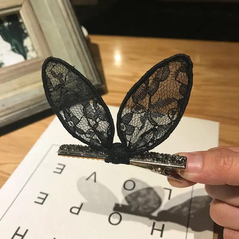 South Korea Lace Cat Ears Headband Barrettes Cute Super Meng Rabbit Eared Headband Sweet Headband Face Wash Hairband Adult