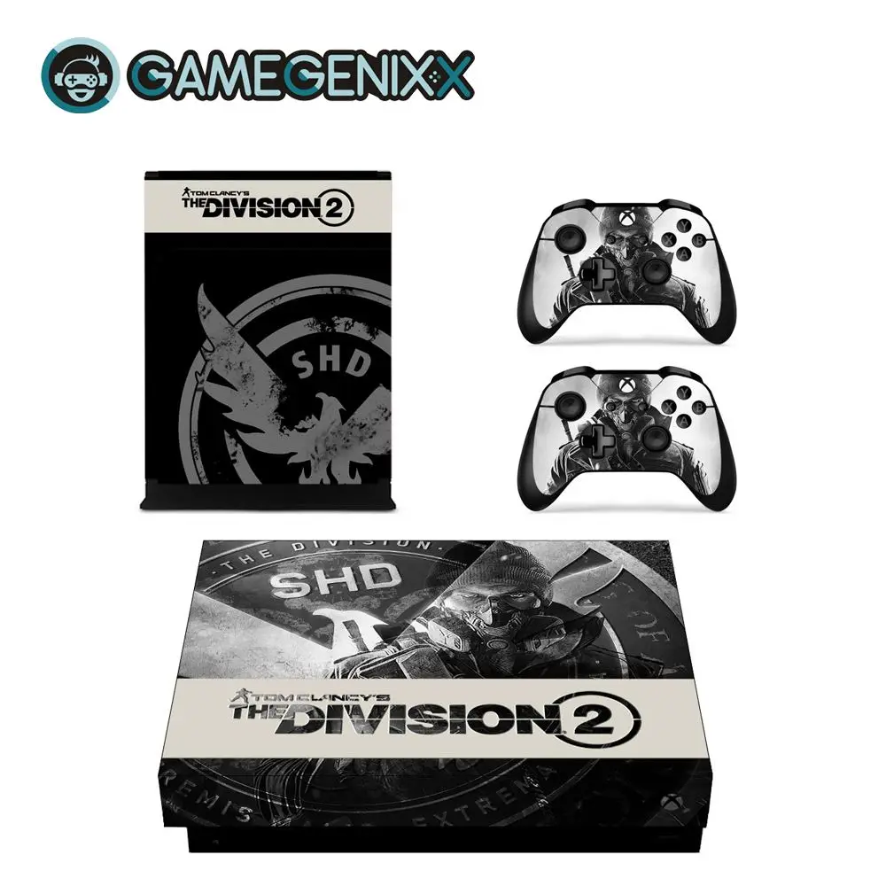 Защитная Наклейка на кожу GAMEGENIXX для консоли Xbox One X и 2 контроллеров-Division 2