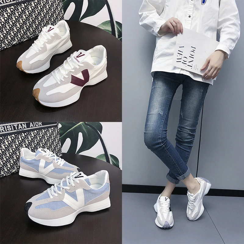 2021 new fashion women's sports shoes versatile comfortable thick