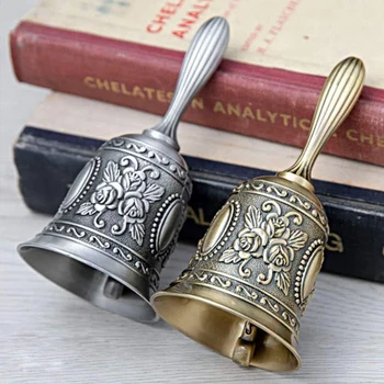 

Hand Bell, Metal Tone Ring Alarm Hand Hold Service Call Bell Desktop Bell Tea Dinner Bell Game Bell, Christmas Bell
