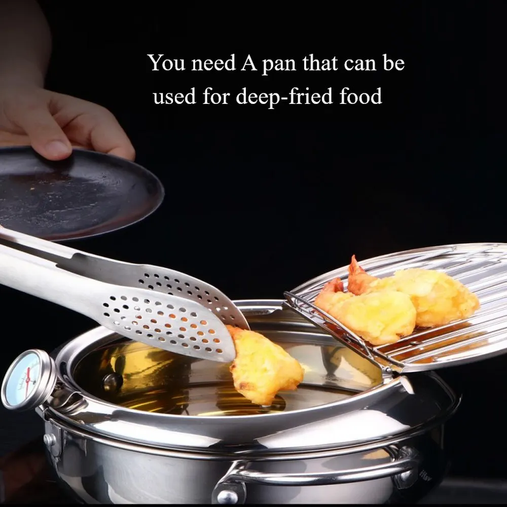 Details about   20CM Temperature Control Fried Chicken Deep Frying Tempura Pan Pot Fryer B3J4 