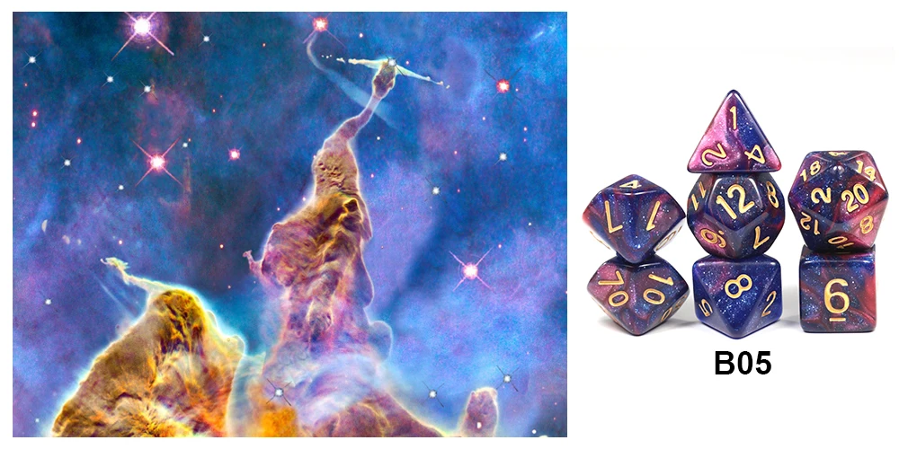 Супер Вселенная Галактика игральные кости DND набор D4-D20 Подземелья и Драконы РПГ лучшие подарки 15 цветов на выбор Рождественский подарок