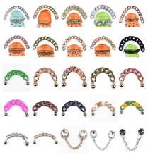 Chaîne à breloques en croco pour filles et femmes adultes, chaussures scintillantes, décoration, chaînes colorées, nouvelle collection 