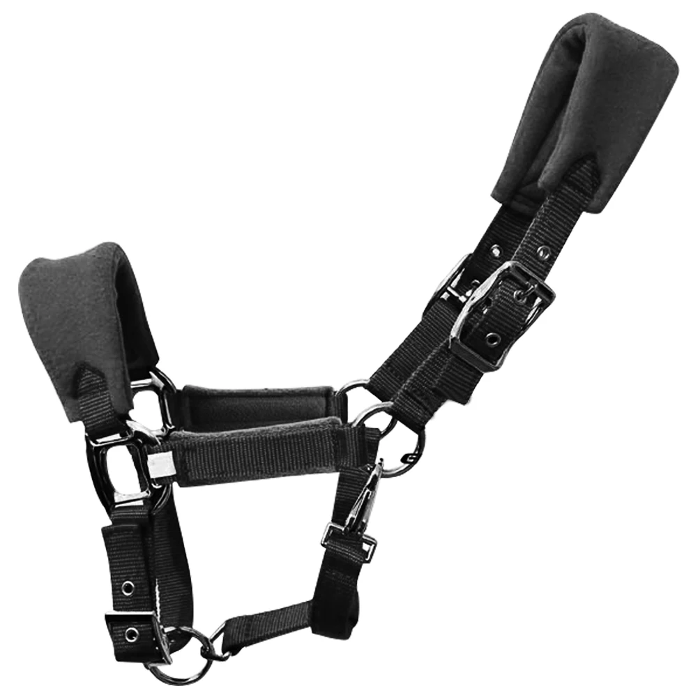 Protective Practical Sports Multiple Sizes Fleece Padded Double Layered Horse Halter Adjustable Strap Durable Outdoor Detachable