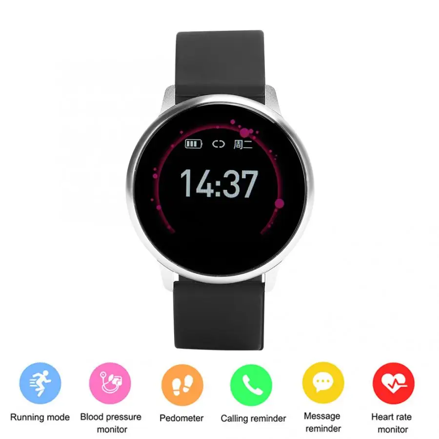 E38 HD ips большой экран спортивный фитнес-монитор смарт-браслет Smartband