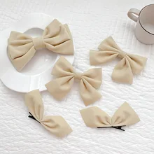 

5Pcs/Set Big Velvet Bow Barrette With Clip Kids Women Girls Elegant Hair Pins Vintage Hair Clip Prom Headwear Hair Accessories
