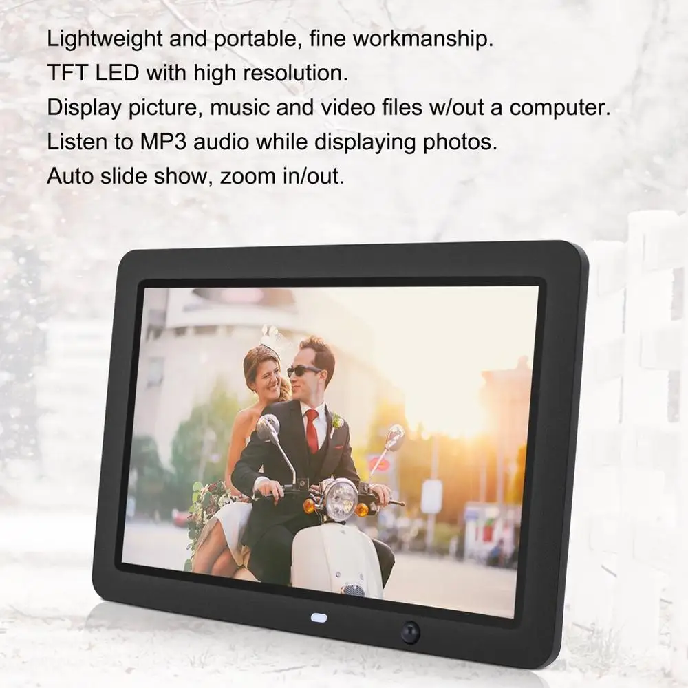 12 inch HD Digital Photo Frame Motion Sensor & 8GB Memory LED Picture
