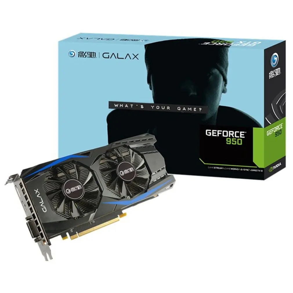 Оригинальная графическая карта GTX950 4 Гб 128 бит GDDR5 порт HDMI VGA и DVI PCI Express видеокарта