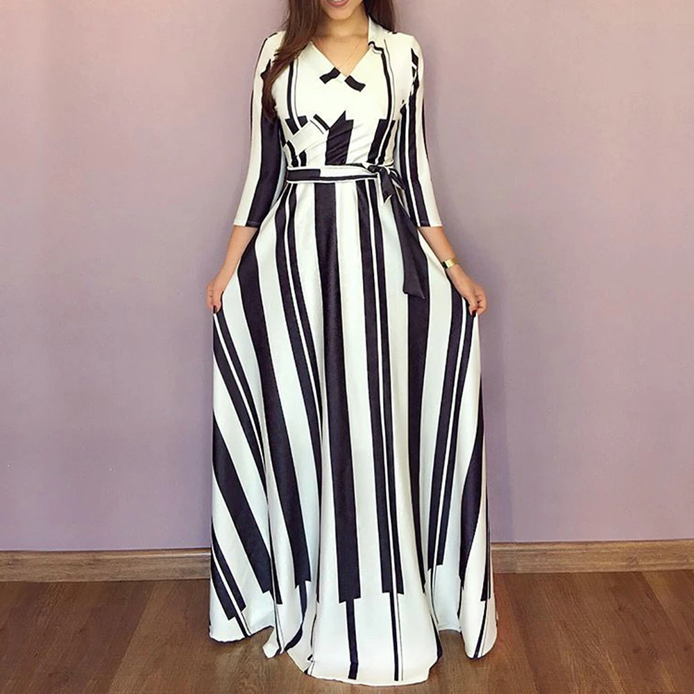 boho v neck maxi dress