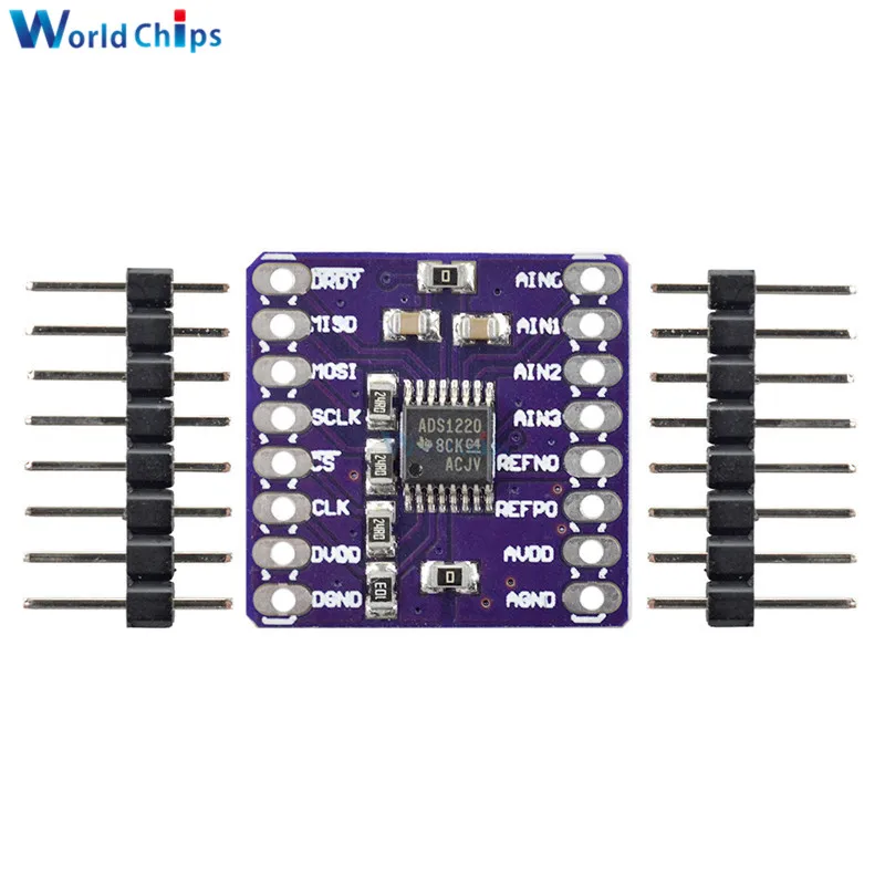 Модуль преобразователя ADS1220 ADC 24 битный A/D I2C низкомощный аналого цифровой