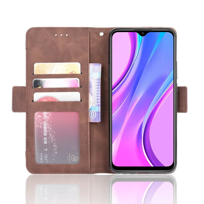 Чехлы бумажники для Xiaomi Redmi 9 9A 9C чехол книжка с магнитной застежкой откидной