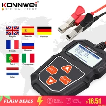 KONNWEI KW208 тестер автомобильного аккумулятора 12 В 100 до 2000CCA Cranking зарядка Circut тестер анализатор батареи 12 вольт инструменты для аккумулятора KONNWEI KW208 тестер автомобильного аккумулятора 12 В 100 до 2000CCA Cranking зарядка Circut тестер анализатор батареи 12 вольт инструменты для аккумулятора
