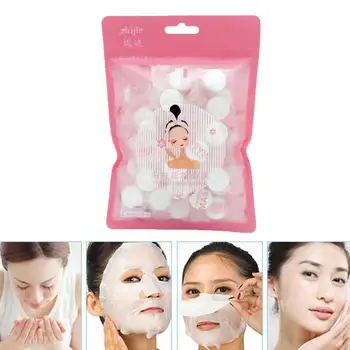 

50pc/box Disposable Face Masks Papers Compressed Face Makeup Women Masks Natural Skin Wrapped Paper Mask DIY Tool Beauty Ca N2A2