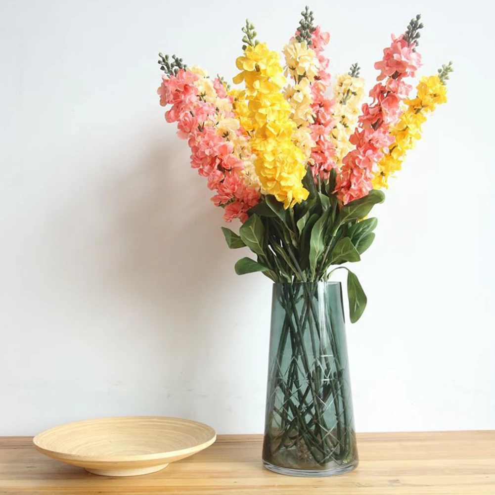 

Artificial Delphinium Flowers with Full Blooming Artificial Antirrhinum Snapdragon Silk Flowers Wedding Home Decor