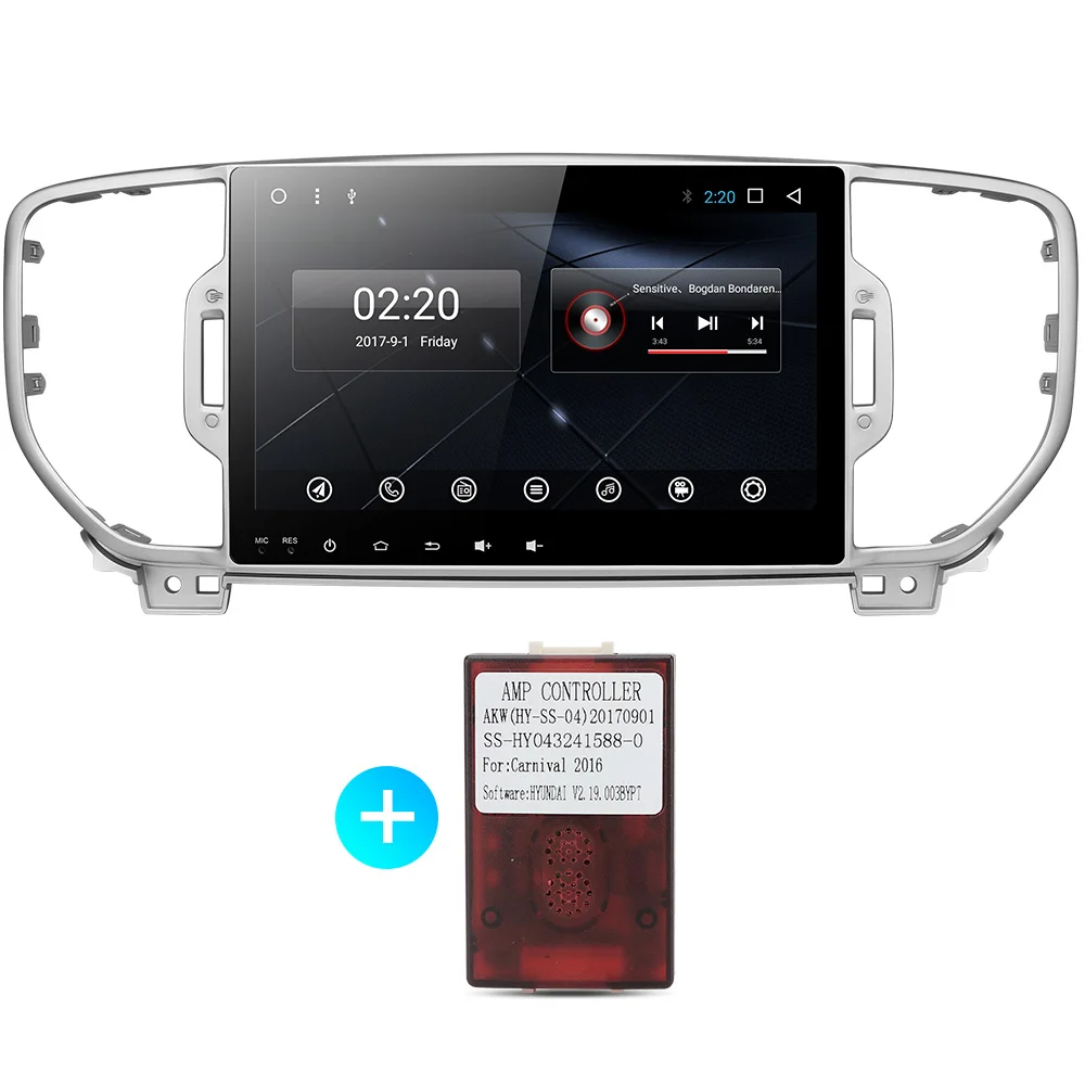 Автомобильный dvd для KIA sportage kx5 с автомагнитолой стерео Мультимедийный Плеер навигация Android 9,0 wifi медиаплеер PX6 - Цвет: with canbus