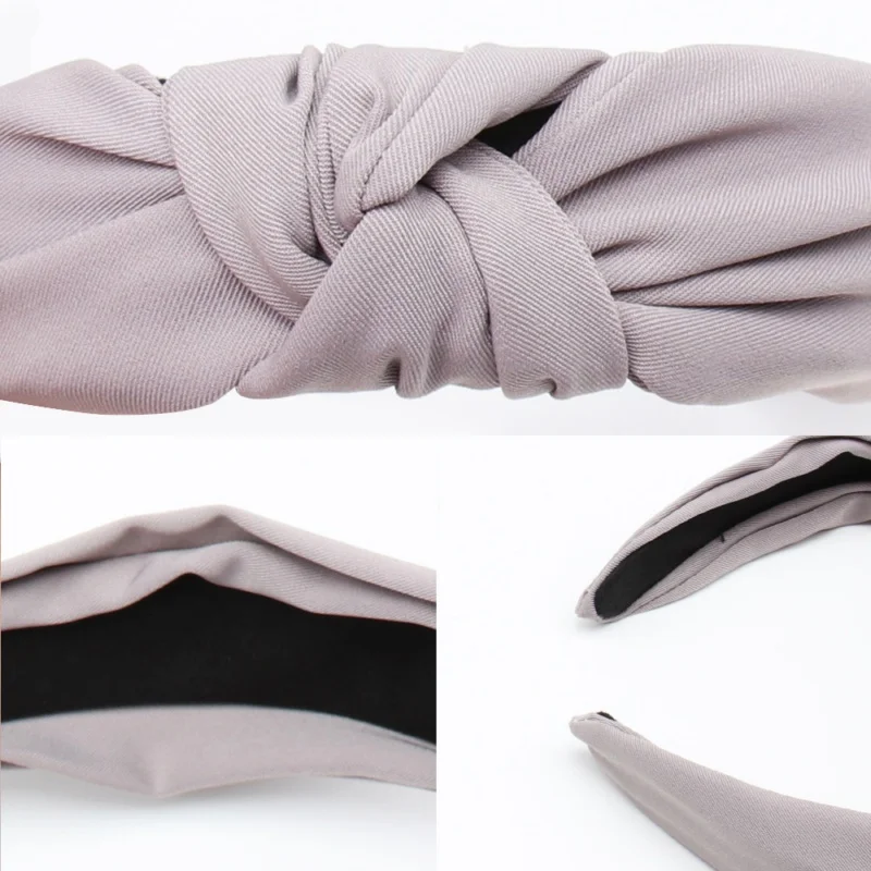 Xugar Hair Accessories Solid Bow-knot Women Hairband Simple Sweet Women Lady Hair Hoop Makeup Sport Cross Headwear