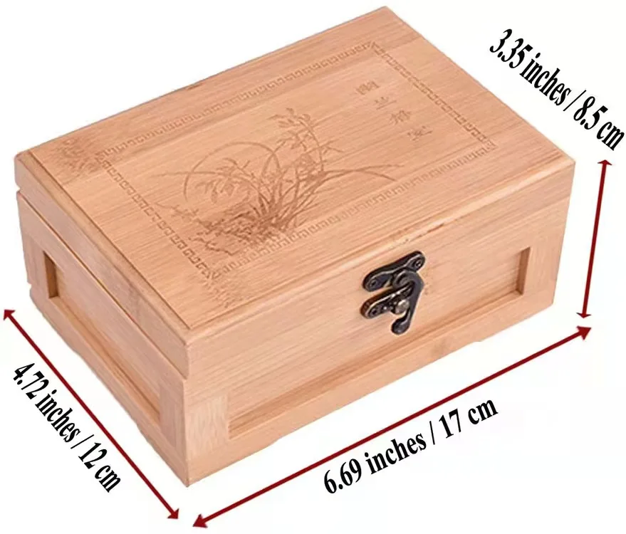 Boîte De Rangement En Bois À Verrouillage, Boîte Anti-odeur Naturelle Faite  À La Main, Boîte De Stockage D'herbes De Tabac Pour Accessoires De Pipe À  Fumer - Accessoires Pour Cigarette - AliExpress