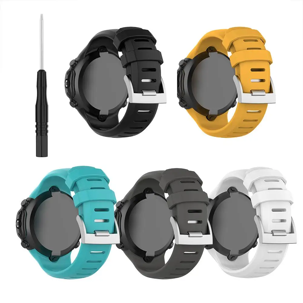 Силиконовый сменный ремешок на запястье ремешок для часов SUUNTO D6 D6i Novo, работающие под водой часы два режима ношения# CO