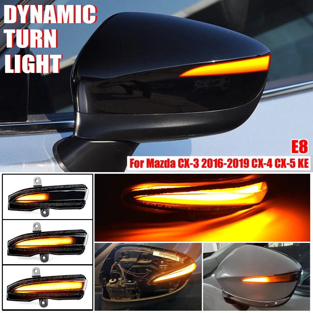 led-knipperlichten Voor Mazda CX-5 CX5 KF CX-8 CX8 CX-9 TC CX9 2019 Auto LED Richtingaanwijzer Dynamische Spiegel Sequentiële Indicator Blinker richtingaanwijzers