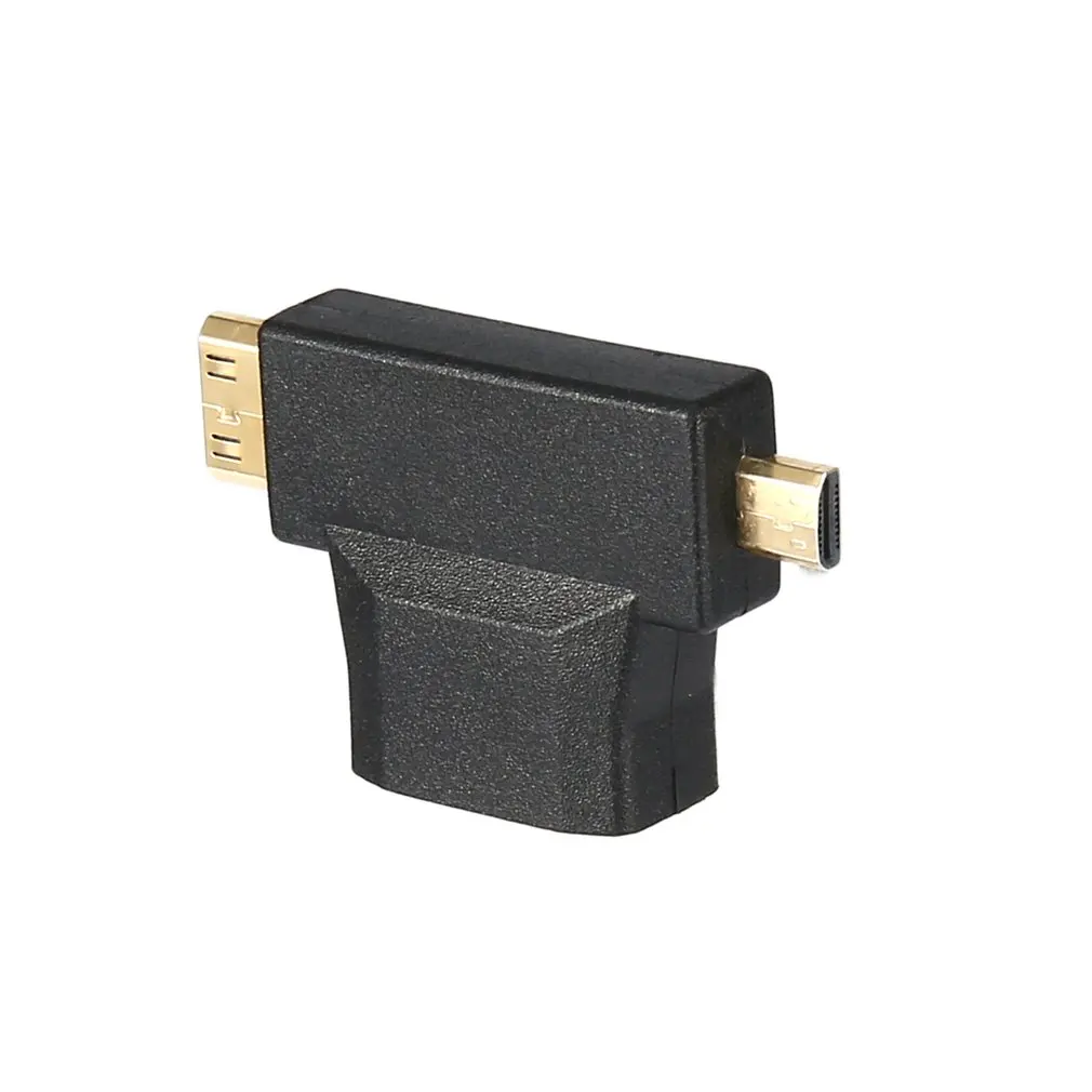 HDMI тип А мама-папа Mini HDMI Тип C+ папа Micro HDMI Тип D адаптер мама-папа адаптер для аудио и видео Прямая поставка