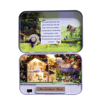 

1 Set DIY Cabins 3D Dollhouse Furniture Miniature Toy DIY Handmade Box Miniature Activity Christmas Birthday Gifts Teenage Girl