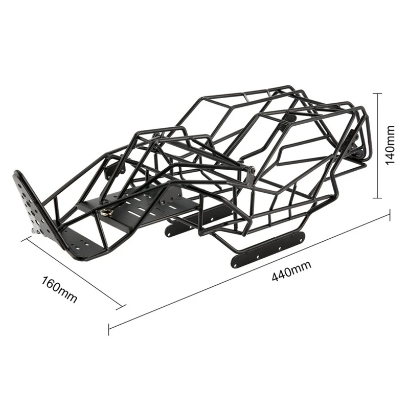 Черная металлическая рулонная клетка рама шасси для Axial Wraith 90018 AX90018 1/10 Масштаб RC автомобиль жесткое шасси с совершенным дизайном RC части