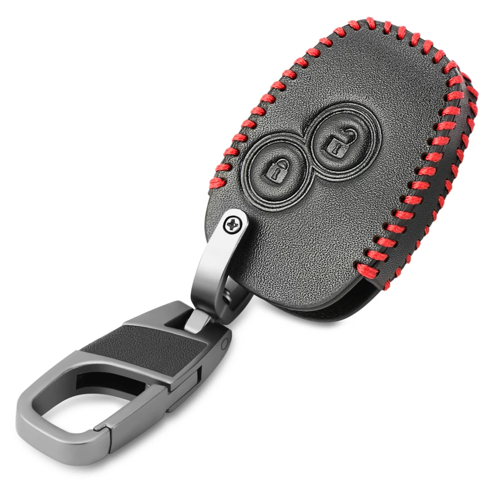 Автомобильный чехол из натуральной кожи для ключей 3 кнопки для Renault Clio Scenic Megane Duster Captur Twingo Modus Автомобильный Дистанционный ключ