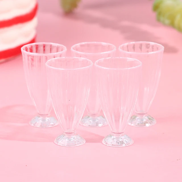 5pcs Dollhouse Miniature Wine Cups Dolls House Kitchen Accessories Decoration Kids Play Toys Gifts For Doll 3