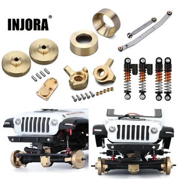 INJORA Brass Counterweight Steering Knuckles Wheel Hex Shock Absorber For 1/24 RC Crawler Car Axial SCX24 90081 Upgrade Parts