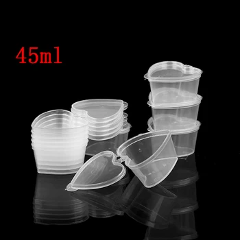 

20pcs 45ML Disposable Plastic Cup Dessert Pudding Cup Disposable Seasoning Takeaway Packaging Food Box Kitchen Storage Box