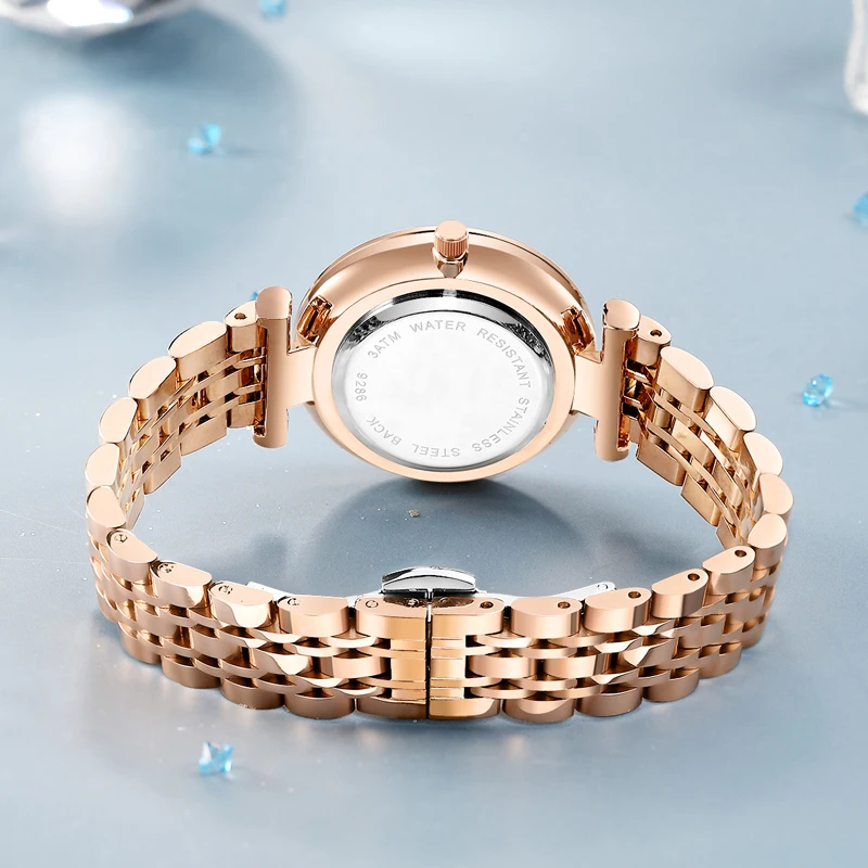 Top Brand Luxury Women Stainless Steel Watches Ladies Wristwatches Silver Strap Female Bracelet Quartz Watch