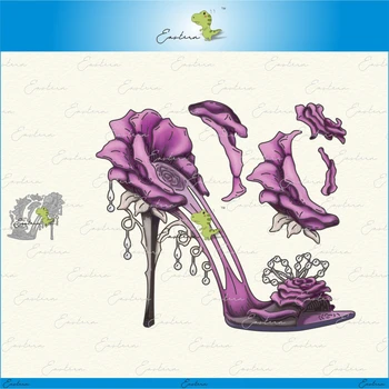 

Rose shoe model model Cutting Dies 2020 new dies DIY dies Scrapbooking Paper Making Craft die Matching color paper dies mould