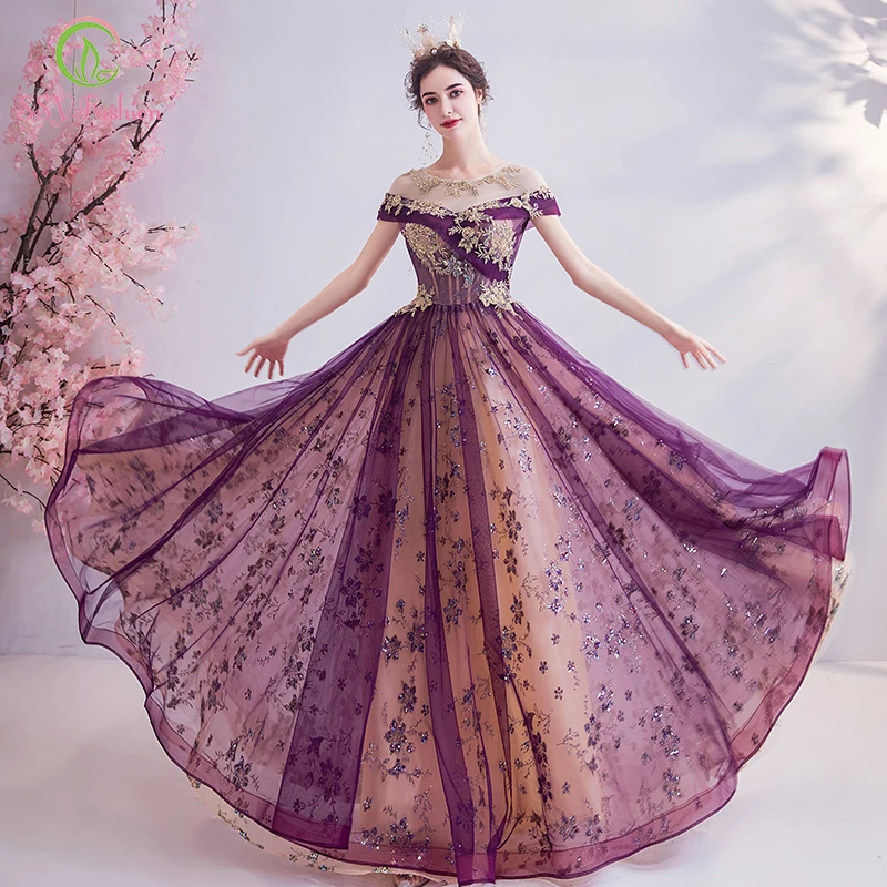 Purple elegant dresses Clearance