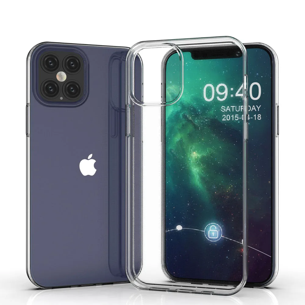 Clear Case For iPhones 12 Pro Max TPU Soft Silicone Back Protection Cover For iPhones 12 5.4 6.1 6.7 inch Phone Cases Housing