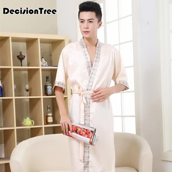 

2020 on sale lovers thick warm bathrobe men soft as silk extra long kimono bath robe male dressing gown for mens flannel