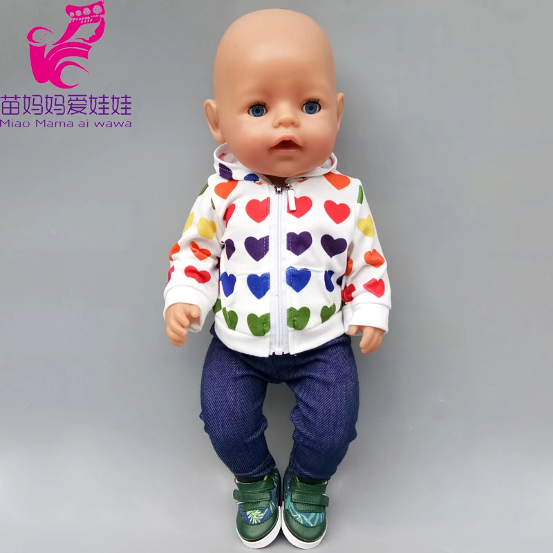 

born baby doll clothes sleeping pajamas sets 18 inch american doll clothes Tracksuit