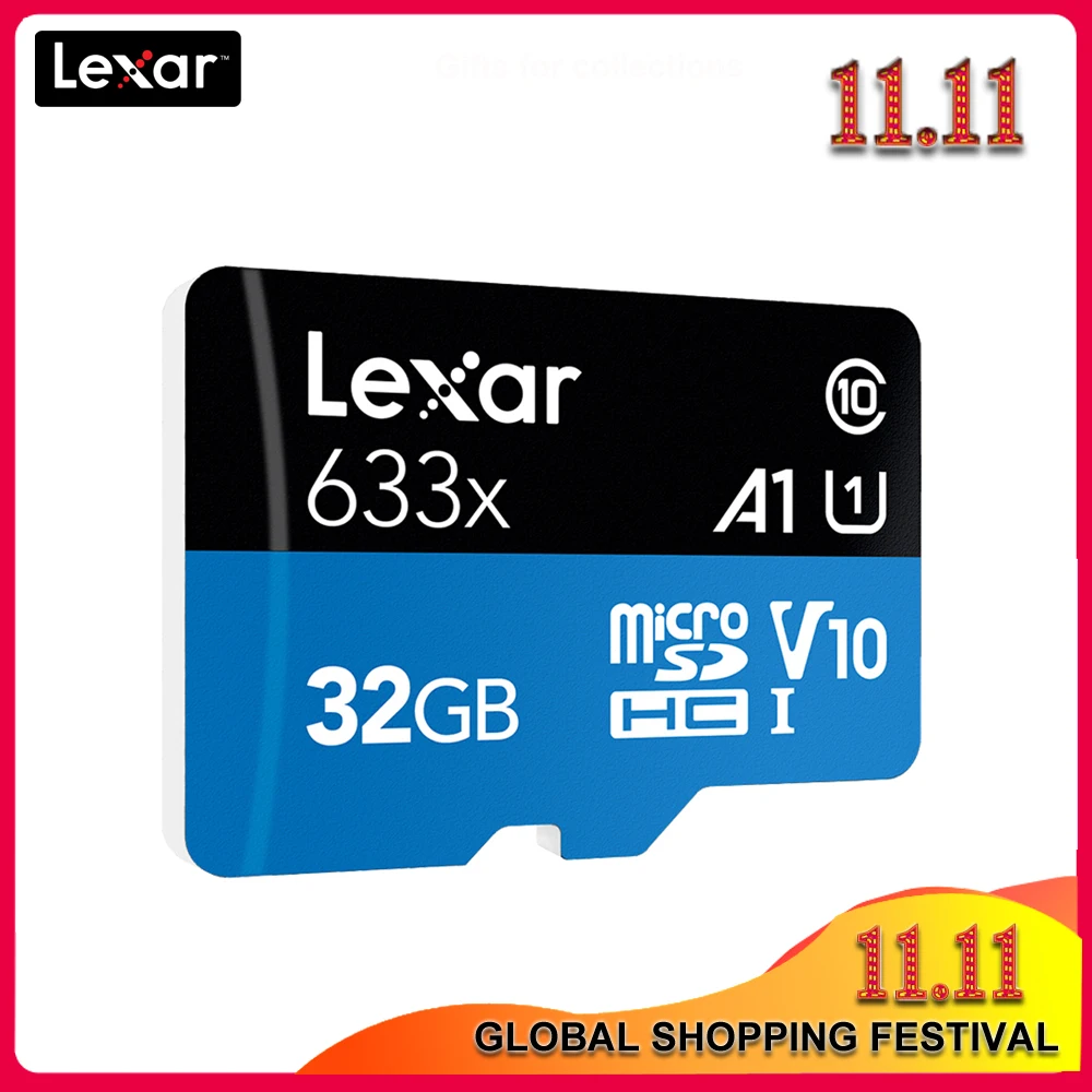 

Original Lexar 128GB Micro SD 256GB Memory Card 512GB up to Max 95M/s 32GB 64GB Class10 633x cartao de memoria TF Flash Card