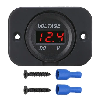 

DC 12V-24V Red LED Digital Voltmeter Panel Mini Digital Voltmeter Ammeter For Car Motorcycle Voltage Meter Gauge