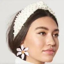 Жемчужный тюрбан ободок эластичная лента для волос цельная Коралловая ткань завязанная лента для волос корейский женский милый мягкий обруч для волос аксессуары для волос