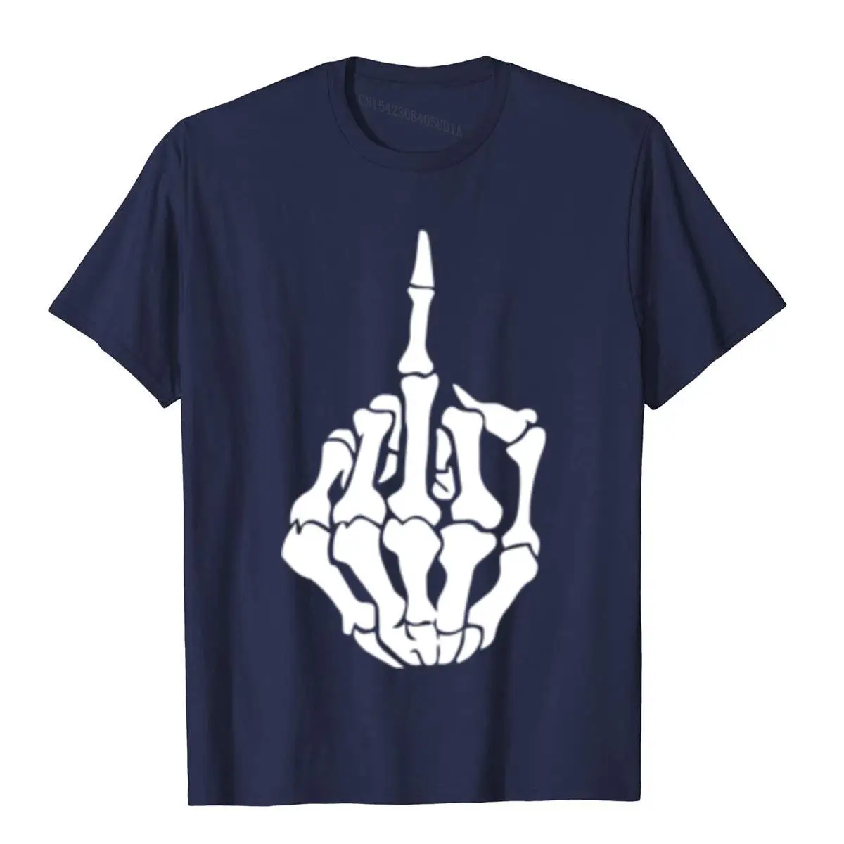 Middle Finger Skeleton Hand Funny Skull Pullover Hoodie__B8166navy