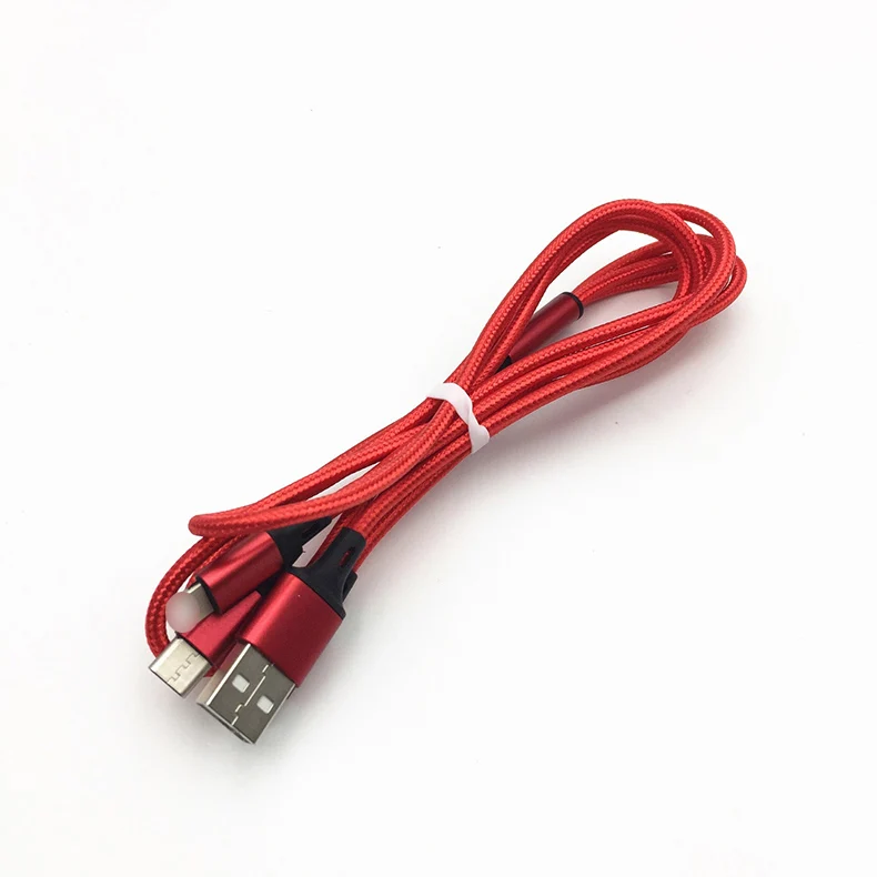 3 в 1 USB кабель 3A для мобильного телефона Micro usb type C кабель зарядного устройства для iPhone Xiaomi samsung зарядный кабель type C шнур зарядного устройства