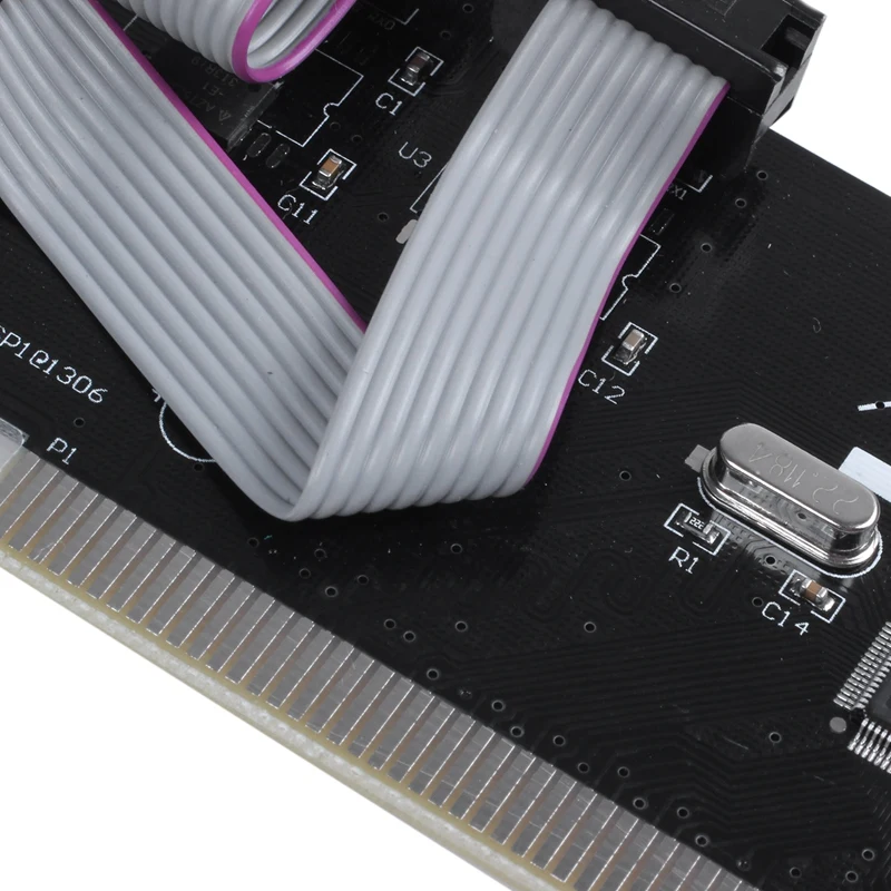 2 порта PCI Последовательный RS232 DB9 адаптер карты Поддержка контроллера-компьютерная карта черный+ серебристый