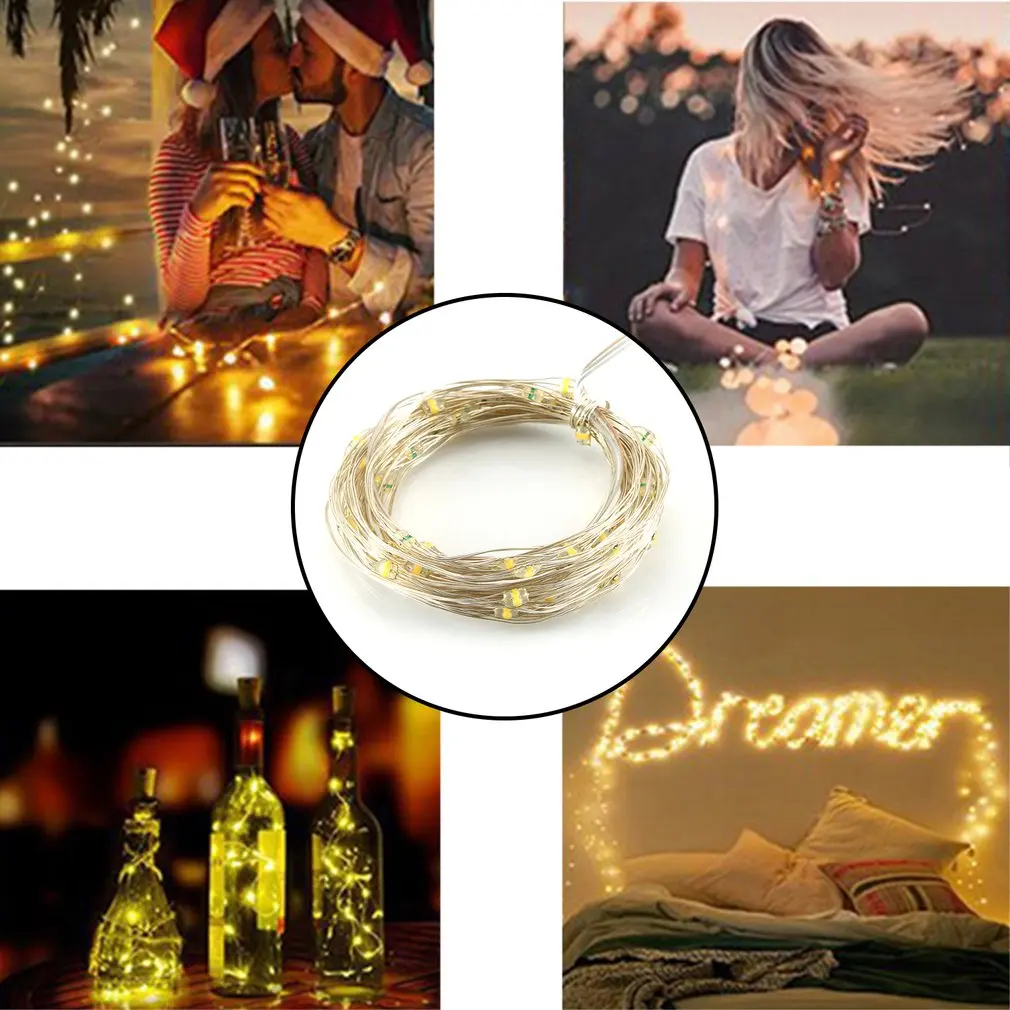 

Led Light String Three Lines Remote Control Copper Wire Lamp Four Lines 6M