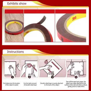 

*10mm Auto Acrylic Foam Double Sided Attachment automotive exterior Tape UL